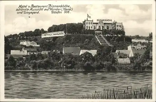 Werder Havel Hotel Restaurant Bismarckhoehe / Werder /Potsdam-Mittelmark LKR