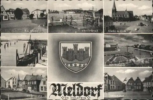 Meldorf Markt Schwimmbad Dom Binnenhafen Zingelstrasse Wappen x