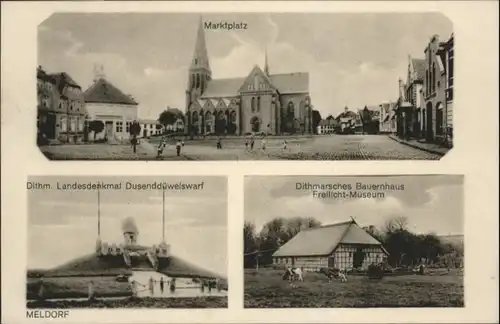 Meldorf Meldorf Marktplatz Denkmal Dusendduewelswarf Dithmarschen Bauernhaus Museum x / Meldorf /Dithmarschen LKR