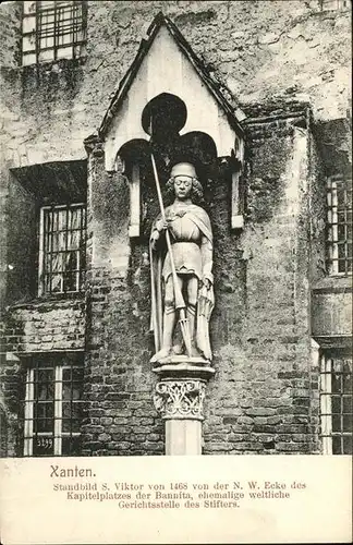 Xanten Standbild S. Viktor 1468 Kapitelplatz Kat. Xanten