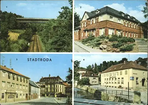 Stadtroda Autobahnbruecke Sparkasse Bezirkskrakenhaus Kat. Stadtroda