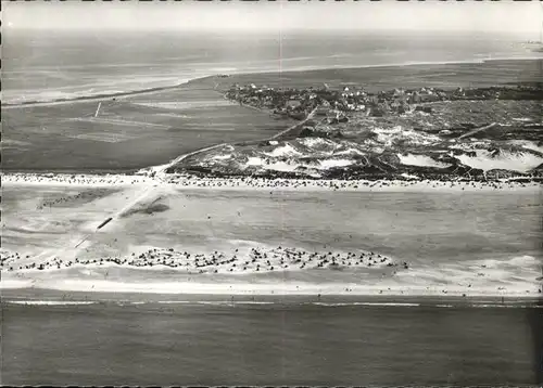 Norddorf Amrum Fliegeraufnahme Strand Kniepsand Kat. Norddorf