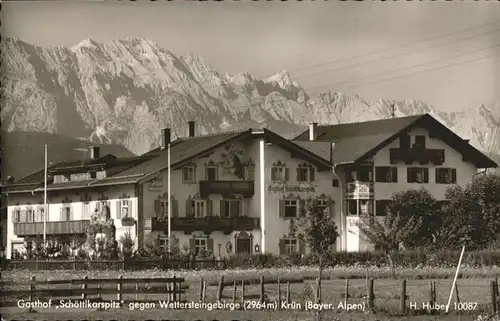 Kruen Kruen Gasthof Schoettkarspitze Wettersteingebirge x / Kruen /Garmisch-Partenkirchen LKR