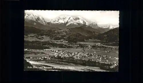 Kruen Kruen Oberbayern Barmsee Zugspitze Fliegeraufnahme * / Kruen /Garmisch-Partenkirchen LKR