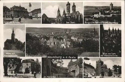 Naumburg Saale Turm Wenzelskirche Naumburg Dom Marientor Kat. Naumburg