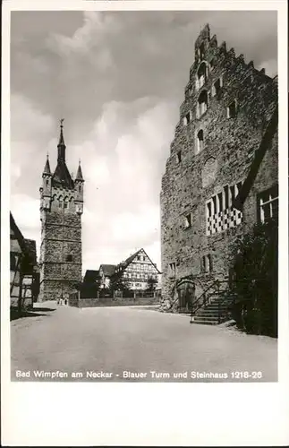 Bad Wimpfen Neckar Blauer Turm Steinhaus *