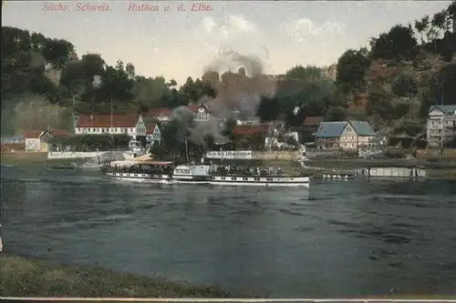 Rathen Saechsische Schweiz Schiff / Rathen Sachsen /Saechsische Schweiz-Osterzgebirge LKR