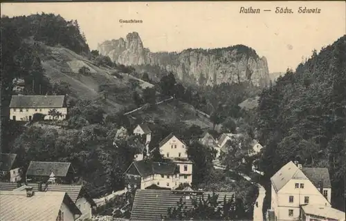 Rathen Saechsische Schweiz Gansfelsen / Rathen Sachsen /Saechsische Schweiz-Osterzgebirge LKR