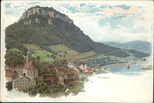 Koenigstein Saechsische Schweiz Koenigstein Saechsische Schweiz Lilienstein * / Koenigstein Saechsische Schweiz /Saechsische Schweiz-Osterzgebirge LKR