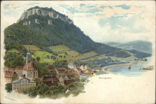 Koenigstein Saechsische Schweiz Koenigstein Saechsische Schweiz Lilienstein * / Koenigstein Saechsische Schweiz /Saechsische Schweiz-Osterzgebirge LKR