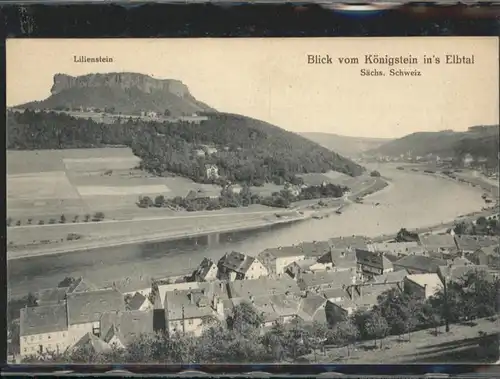 Koenigstein Saechsische Schweiz Lilienstein Elbtal Saechsische Schweiz *