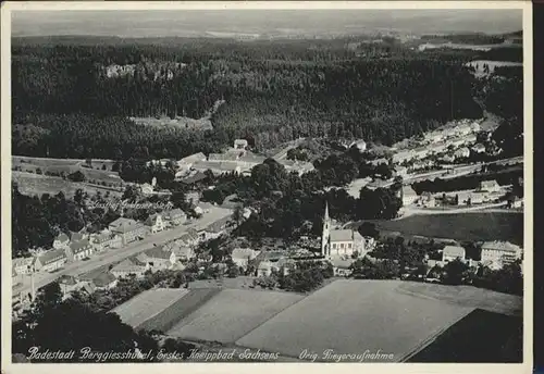 Bad Gottleuba-Berggiesshuebel Badestadt Kneippbad Sachsen Fliegeraufnahme *