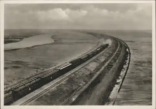 Insel Sylt Hindenburgdamm Eisenbahn Fliegeraufnahme *