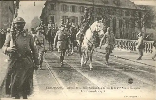 Strasbourg Elsass General Gouraud Pferd Kat. Strasbourg