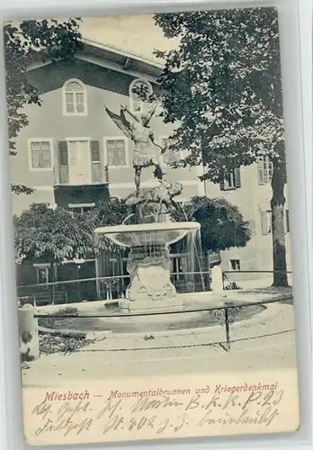 Miesbach Monumentenbrunnen Feldpost x 1917