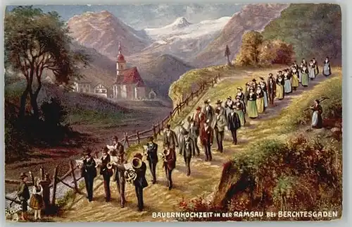 Ramsau Berchtesgaden Ramsau Berchtesgaden Bauernhochzeit ungelaufen ca. 1920 / Ramsau b.Berchtesgaden /Berchtesgadener Land LKR