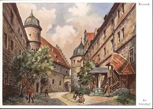 Kronach Oberfranken Schlosshof Kuenstler C Freytag / Kronach /Kronach LKR