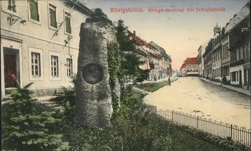 Koenigsbrueck Krieger Denkmal Schloss Strasse *