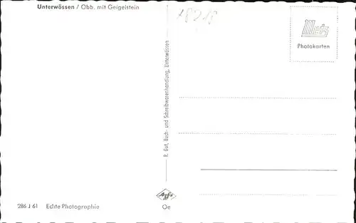 Unterwoessen Geigelstein Kat. Unterwoessen