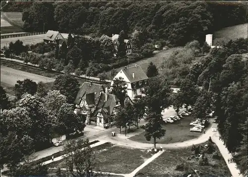 Esslingen Neckar Hoehengasthof Jaegerhaus Parkplatz Autos Fachwerk Kat. Esslingen am Neckar