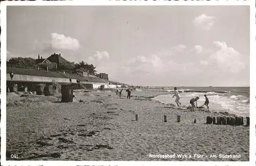 Wyk Suedstrand Kat. Wyk auf Foehr