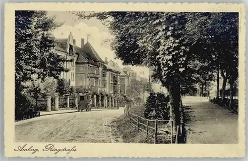 Amberg Oberpfalz Amberg Ringstrasse ungelaufen ca. 1920 / Amberg /Amberg Stadtkreis