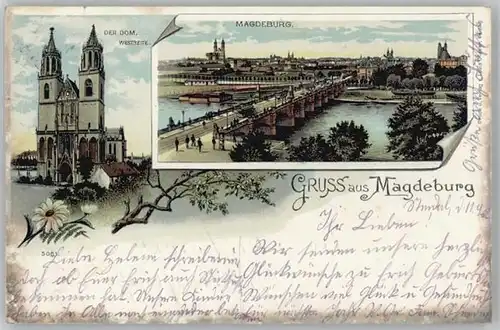 Magdeburg Magdeburg Dom Bruecke x / Magdeburg /Magdeburg Stadtkreis