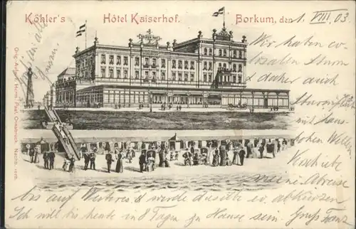 Borkum Nordseebad Borkum Hotel Kaiserhof x / Borkum /Leer LKR