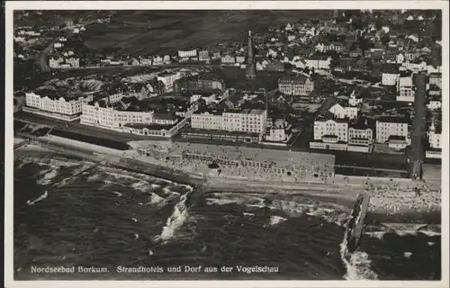 Borkum Nordseebad Borkum Fliegeraufnahme Strandhotels * / Borkum /Leer LKR