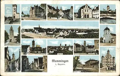 Memmingen Amtsgericht Marktplatz Bahnhof Post Rathaus Frauen Kirche 