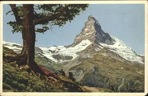 aw03161 Matterhorn VS Riffelalp Kategorie. Matterhorn Alte Ansichtskarten