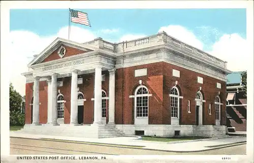 Lebanon Pennsylvania Post Office Kat. Lebanon