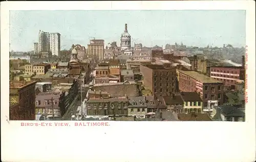 Baltimore Maryland Birds-Eye-View Kat. Baltimore