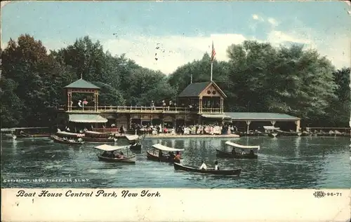 Hoboken New Jersey Boat House Central Park Kat. Hoboken