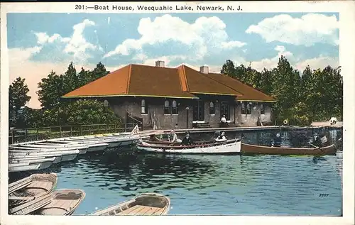 Newark New Jersey Boat House
Weequahic Lake Kat. Newark