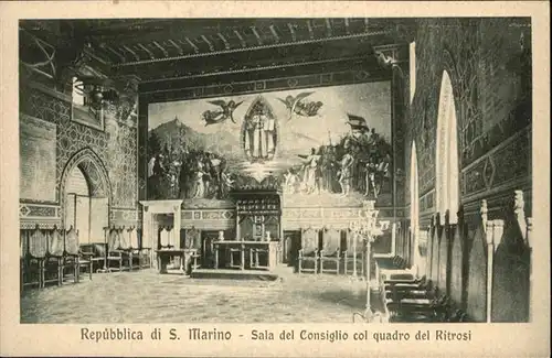 San Marino San Marino Sala Consiglio quadro Ritrosi / San Marino /