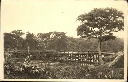 Brazzaville Pont de bois le Djoue / Brazzaville /