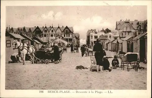 Berck-Plage Descente a la Plage Pferd / Berck /Arrond. de Montreuil