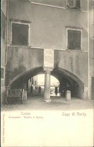 Torbole Lago di Garda Goethetafel Tabella di Goethe / Italien /