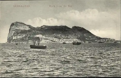 Gibraltar Rock from the Bay Schiff / Gibraltar /