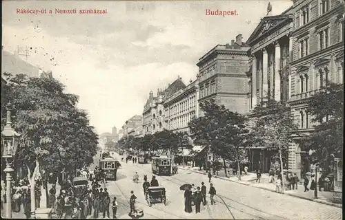 Budapest Rakoczy-ut nemzeti szinhazzal / Budapest /