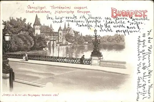Budapest Stadtwaeldchen Historische Gruppe / Budapest /