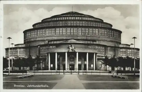 wu87526 Breslau Niederschlesien Breslau Jahrhunderthalle x Kategorie. Wroclaw Alte Ansichtskarten