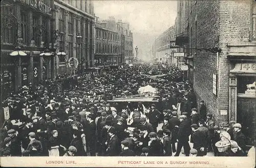 London Petticoat Lane
Sunday Mornning Kat. City of London