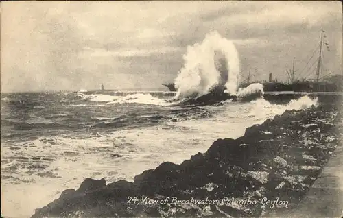 Colombo Ceylon Sri Lanka Breakwater / Colombo /