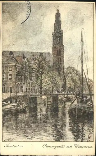 Amsterdam Prinsengracht Westertoren Kat. Amsterdam