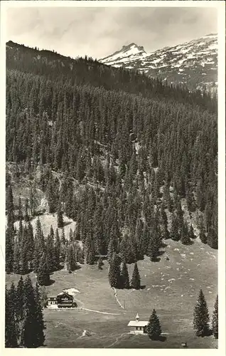 wz29386 Hirschegg Kleinwalsertal Vorarlberg Berggasthof Haus Kueren Inhaber Irma Kraemer Kategorie. Mittelberg Alte Ansichtskarten