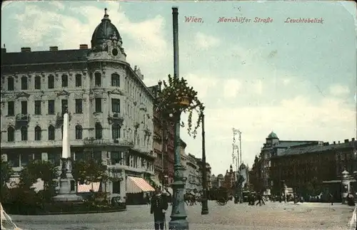 Wien Mariahilfer Strasse Leuchtobelisk Kat. Wien