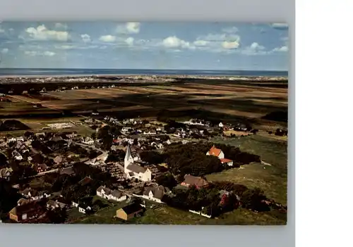 Nebel Amrum Fliegeraufnahme / Nebel /Nordfriesland LKR