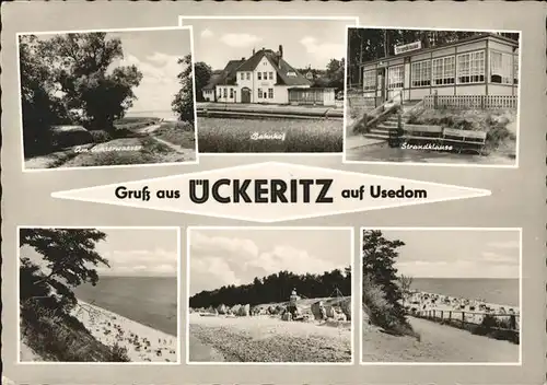 ueckeritz Usedom Am Achterwasser Bahnhof Strandklause  Kat. ueckeritz Usedom